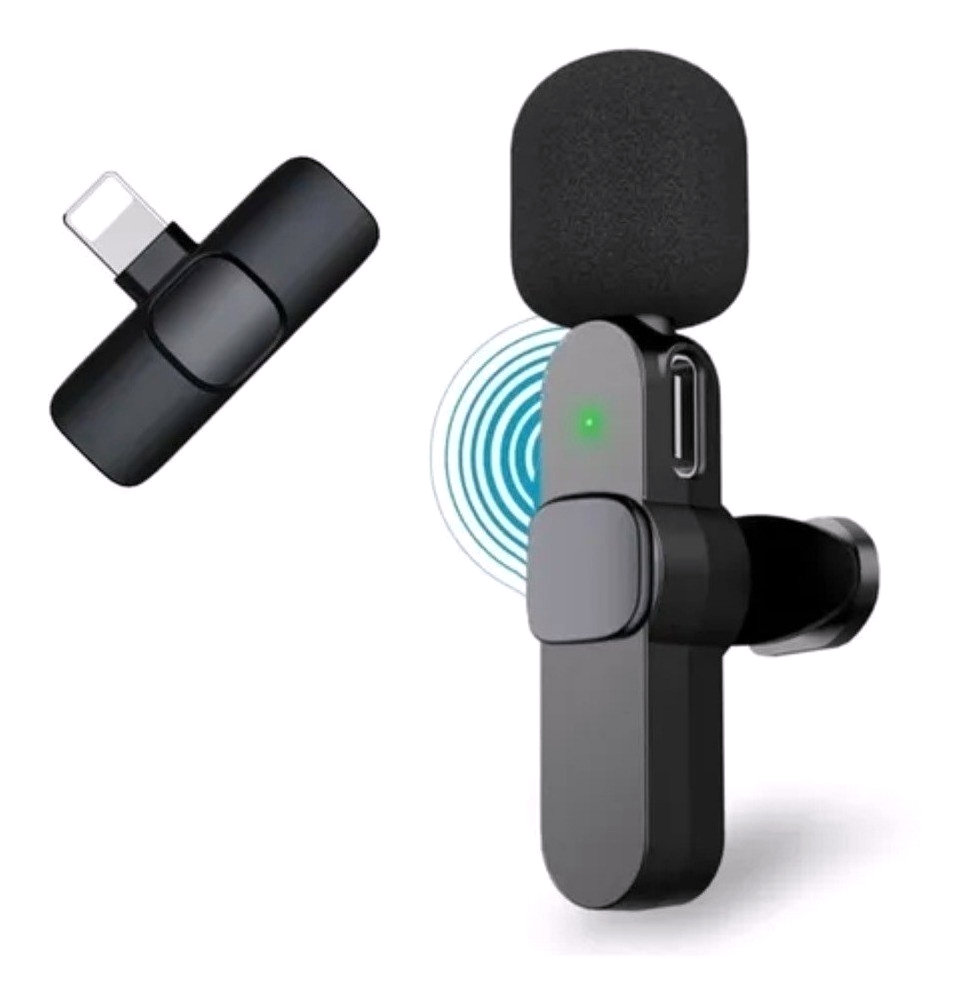 Microfone Lapela Sem Fio Plug And Play Para iPhone Wireless k9 lacrado