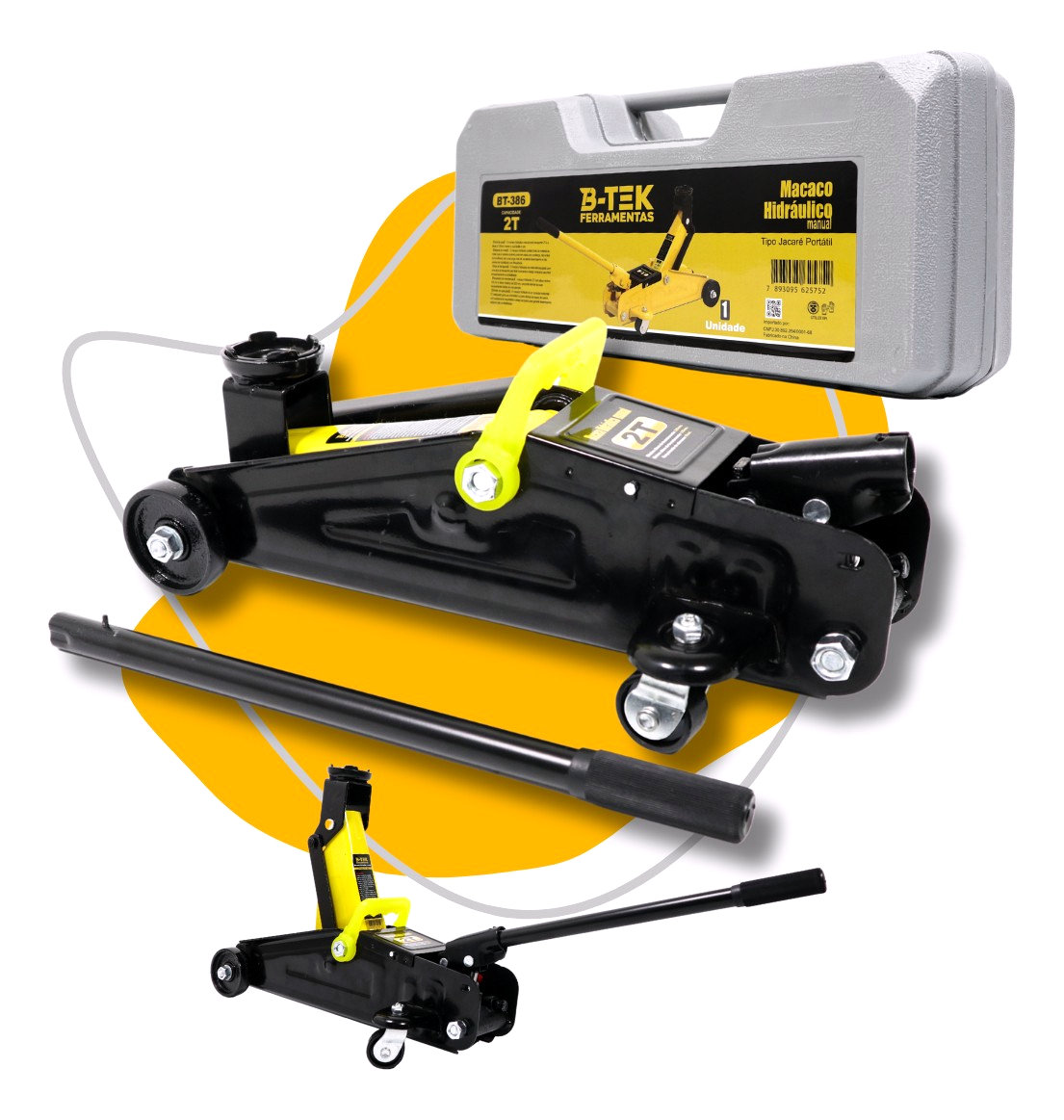 Macaco Hidraulico 2 Ton Universal Tipo Jacarezinho C/ Maleta lacrado