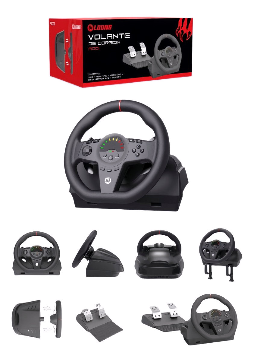 Volante De Corrida Pedal Racing a001 Jogos Para Switch/pc/ps4/ps3 lacrado