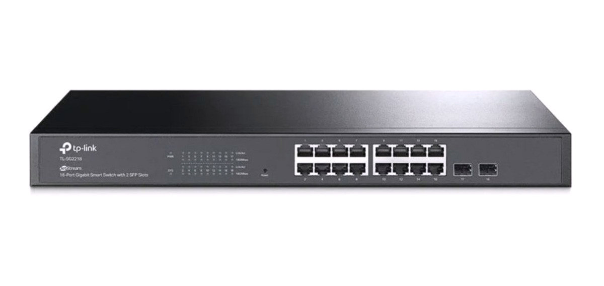 Switch gerenciável 16 portas gigabit + 2 sfp tl-sg2218 pronta entrega sem uso