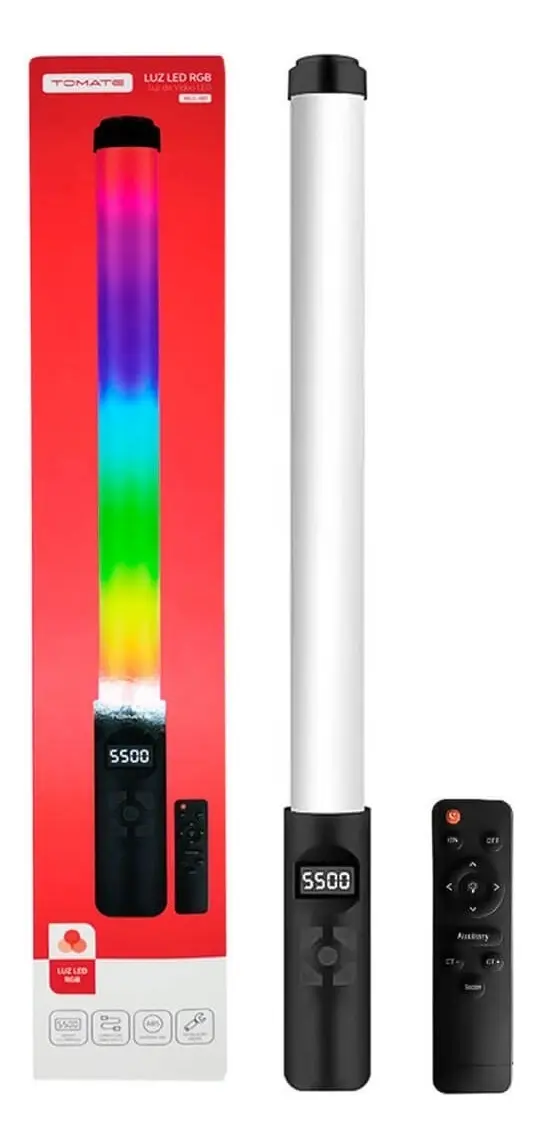 Bastão LED RGB Tomate MLG-087 com Controle Remoto 