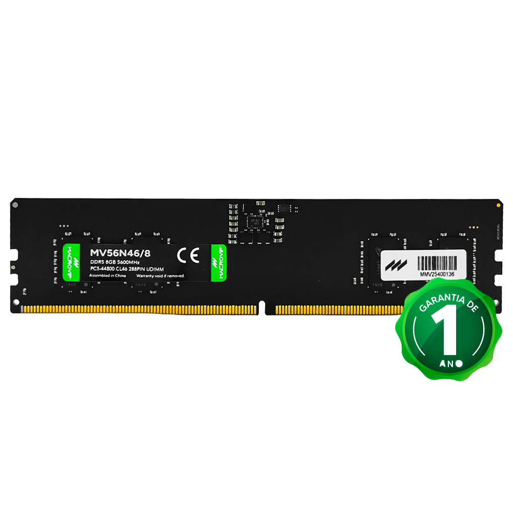 Memória RAM Macrovip 8GB DDR5 5600MHz 288 pin UDIMM