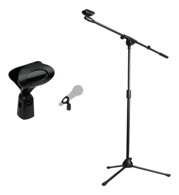 Pedestal para Microfone Girafa TPS Preto - Ajustável e Durável