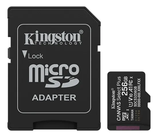 Cartão de Memória Kingston 256GB Micro SD Select Plus 150MB/s