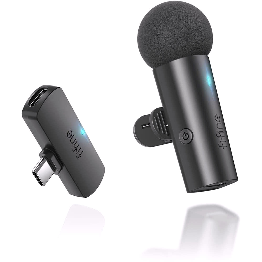 Microfone lapela sem fio bluetooth Fifine M6 2.4g lacrado