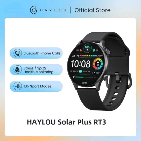 Smartwatch haylou solar ls16 Relógio tela amoled de 1.4 preto novo