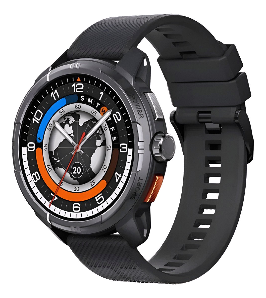 Smartwatch Haylou Solar Ultra Preto 1,6 Sport Silicone Gps Mesh Preto