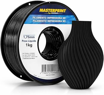 Filamento PETG para Impressora 3D 1.75mm - 1kg Preto