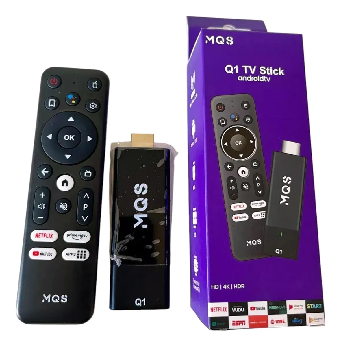 Tv Stick Mqs Conversor Smart Tv Android 10 comando de voz lacrado