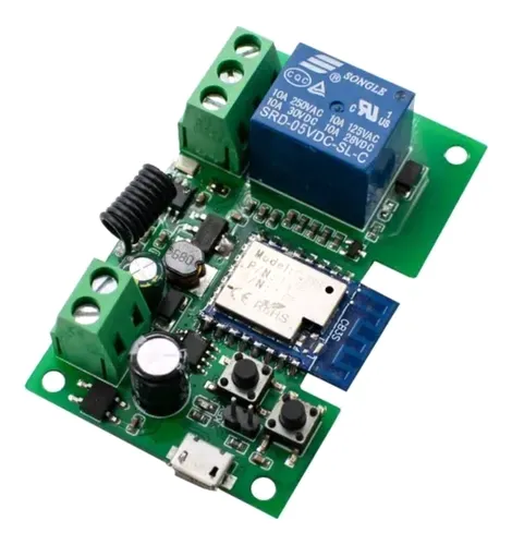 Interruptor Inteligente Wifi Rele Pulso Portão Garagem 7-32v