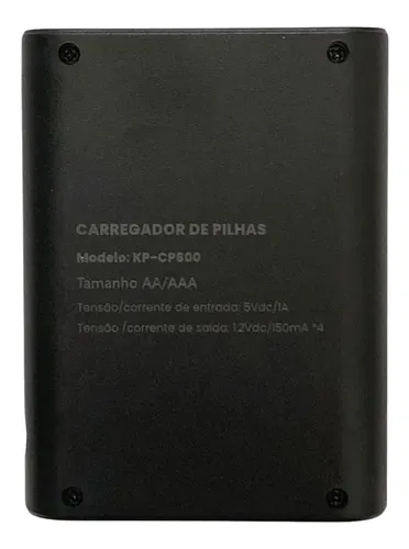 Carregador De Pilhas Aa/aaa Led Indicador Type-c Knup 