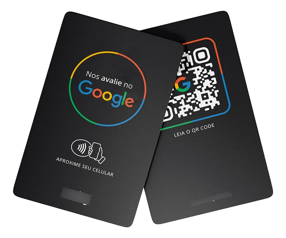 Cartão de Avaliação Google com NFC e QR Code