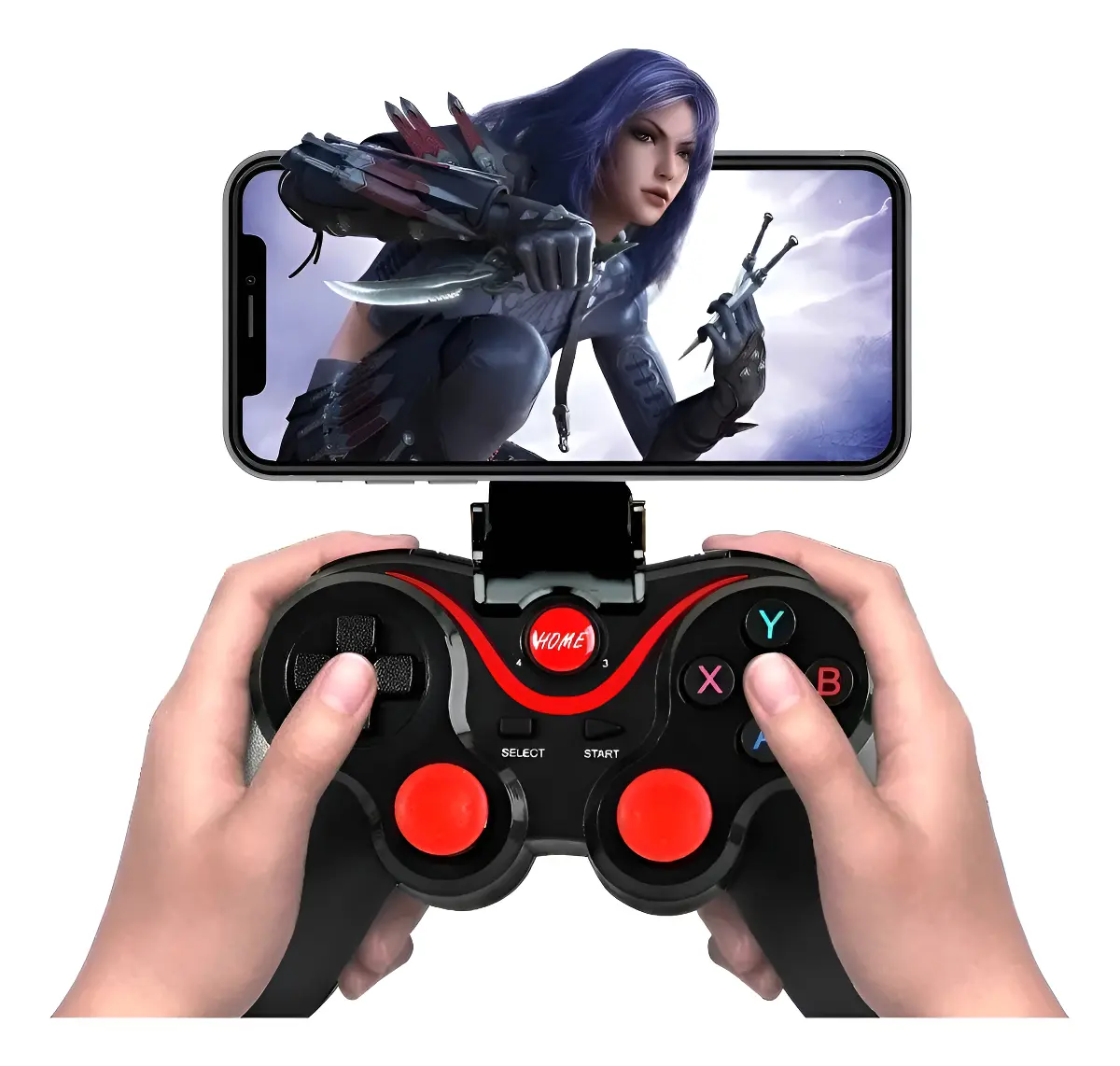 Controle Gamepad Bluetooth X3 v13 - Compatível com Android, iOS e PC
