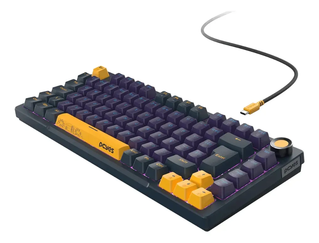 Teclado Mecânico 75% PCYES Arkeum Sunset Edition Switch Red