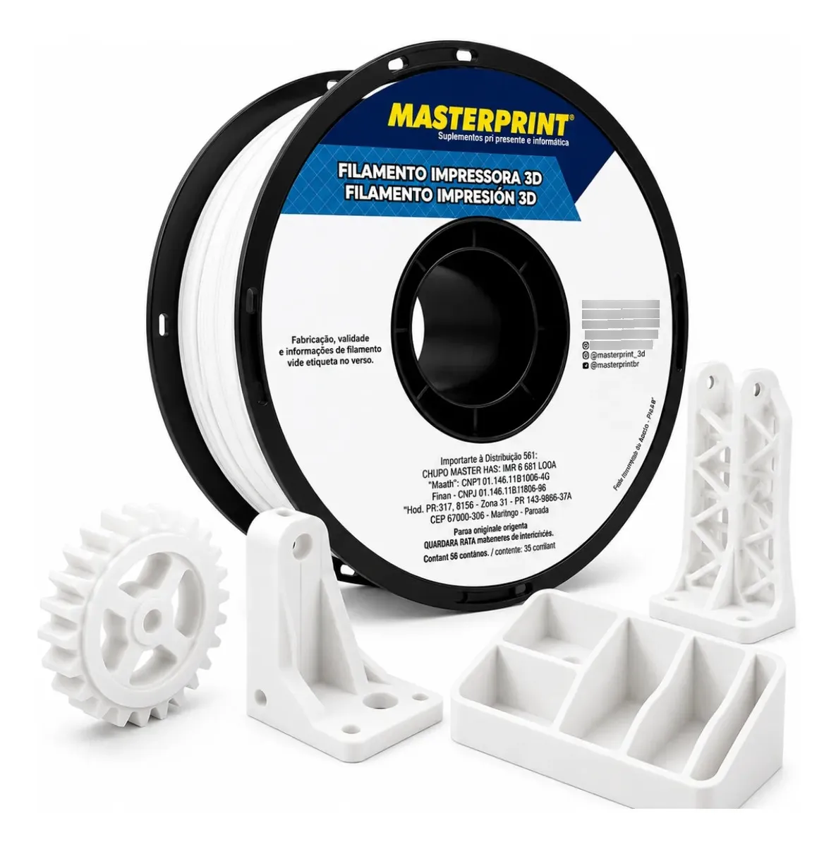 Filamento PETG para Impressora 3D 1.75mm - 1kg Branco