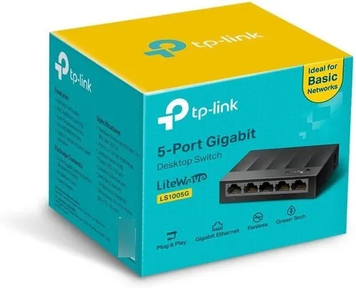 Switch gigabit 5 portas 10/100/1000 não gerenciável Ls105G Tp Link