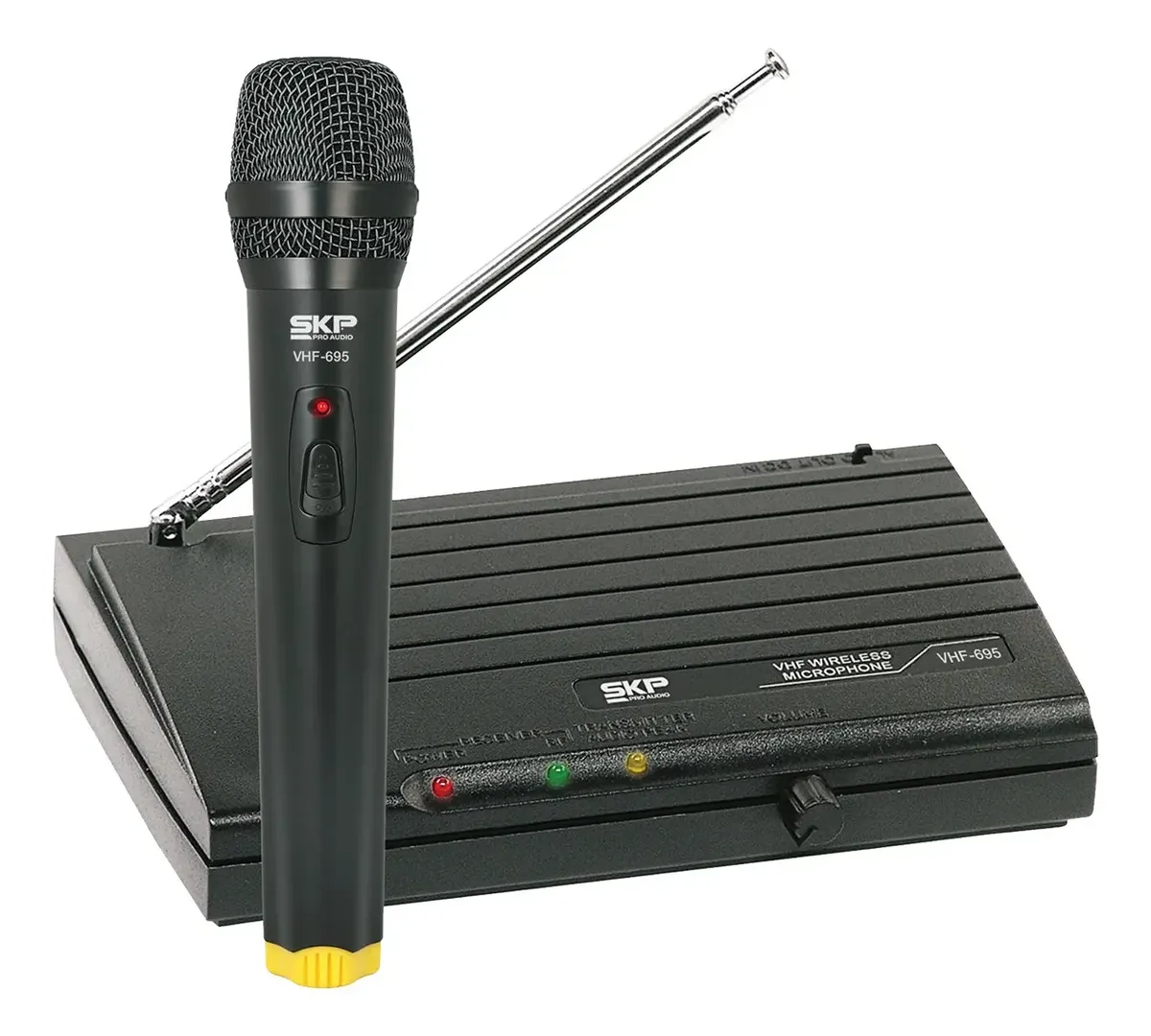 Microfone de Mão sem Fio VHF 695 - Alcance de 50 metros